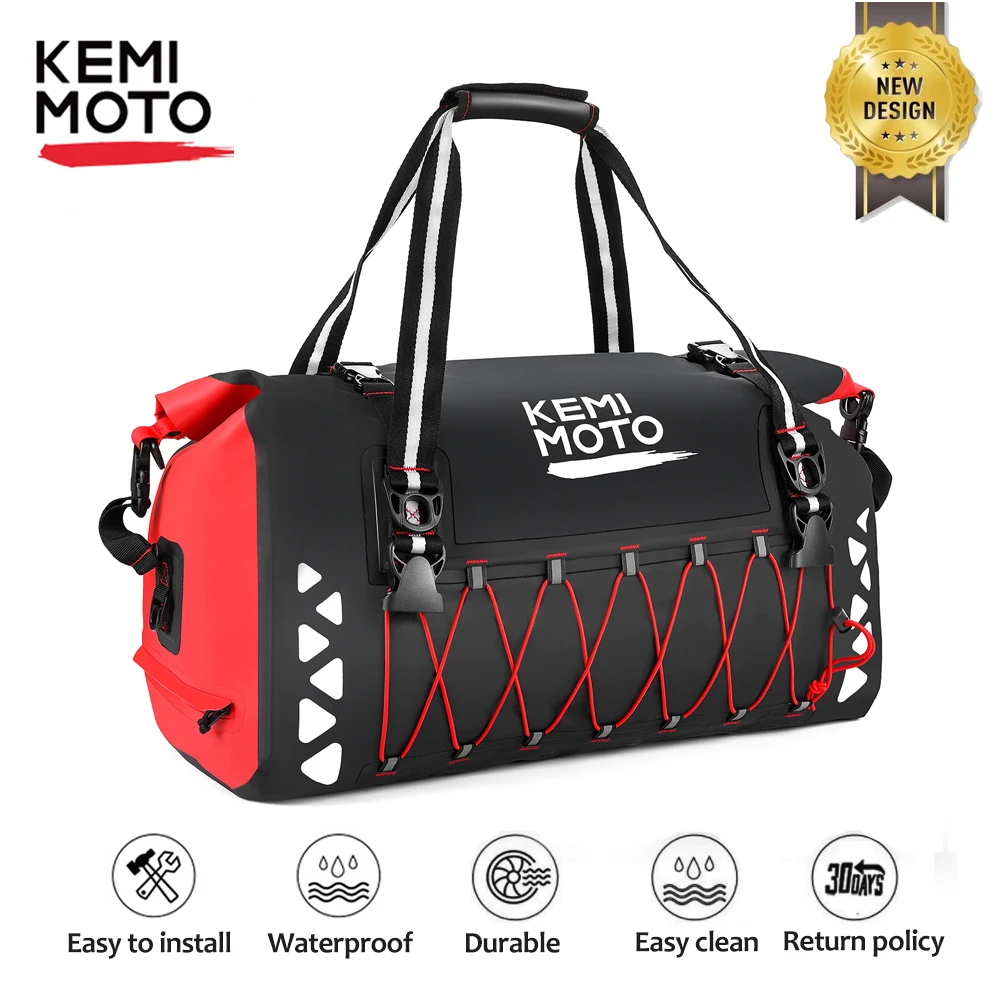 KEMIMOTO Motorcycle luggage UTV Black Rear Stock Bags Waterproof For BMW R1200GS R1250GS R 1200GS 1200 GS LC ADV Adventure 50L