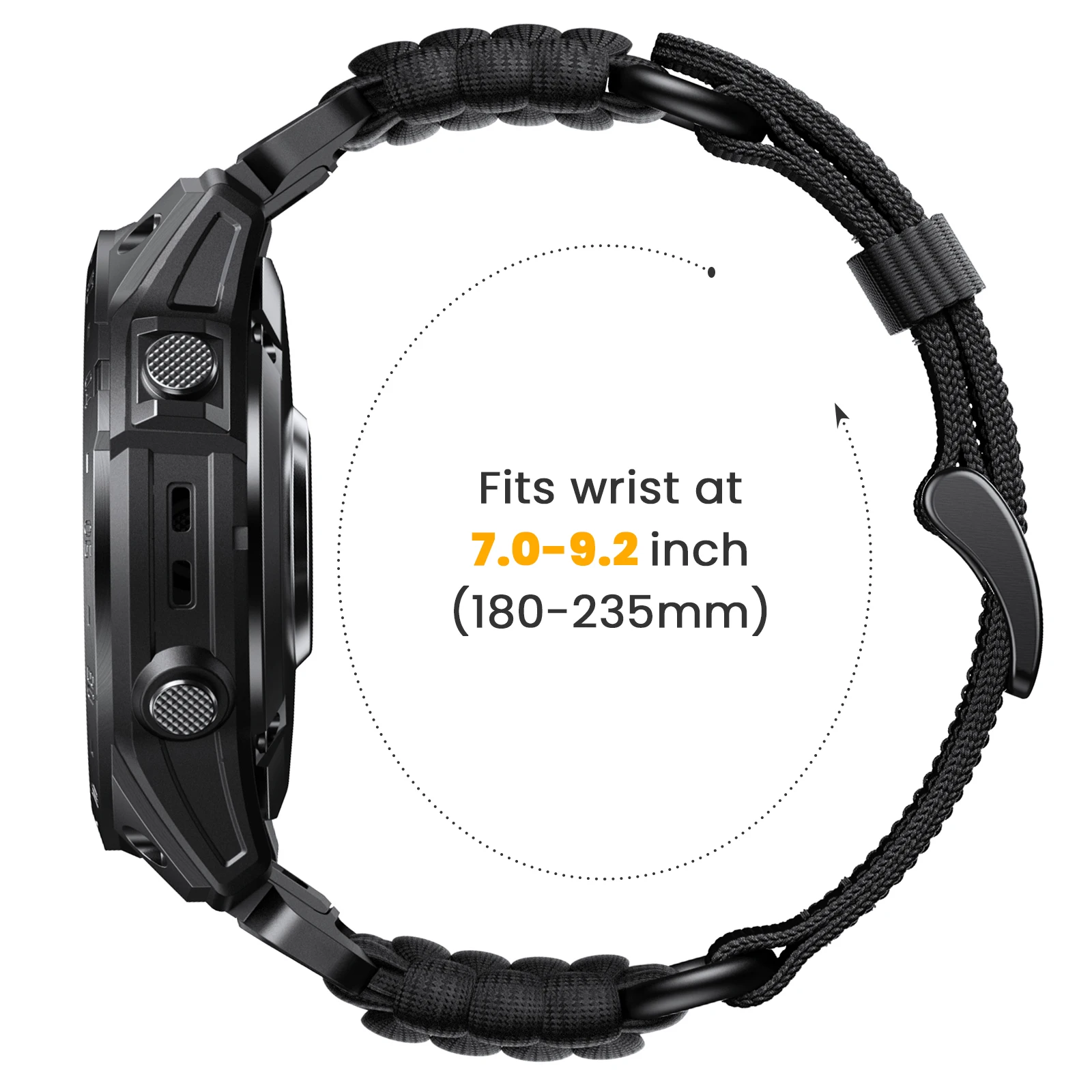 Applicable to Garmin Fenix 7X umbrella rope woven nylon strap Descent Mk1 tactix Fenix 5X Garmin 26mm quick release nylon strap