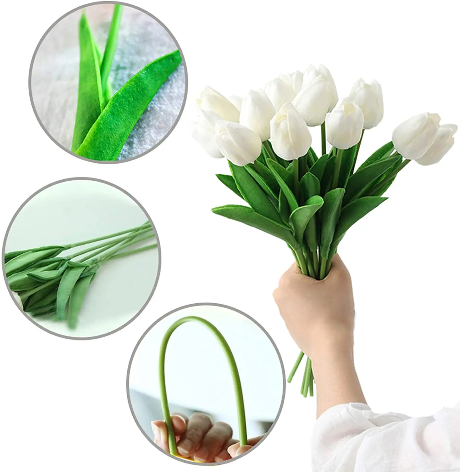 15 ~ 30 шт./лот тюльпан искусственный цветок настоящий букет для свадебного