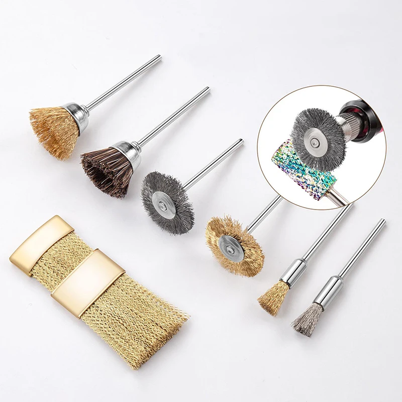 

Nail Art Drill Bit Cleaning Brush Manicure Drill Accessories Tools Copper Wire Steel Wire Cleaner