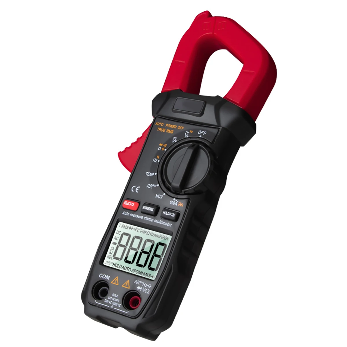 

ST209 Digital Multimeter Clamp Meter 6000 Counts Auto Range True RMS DC/AC Current Clamp Tester Voltmeter - Red ST209 Digital