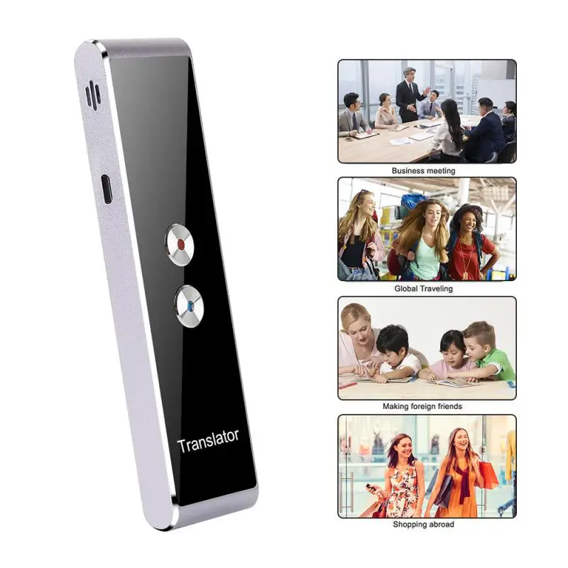 

T8 Bluetooth Translators Instant Voice Mini Portable Smart Interpreters Real Time Voice 68 Languages Wireless For Travelling