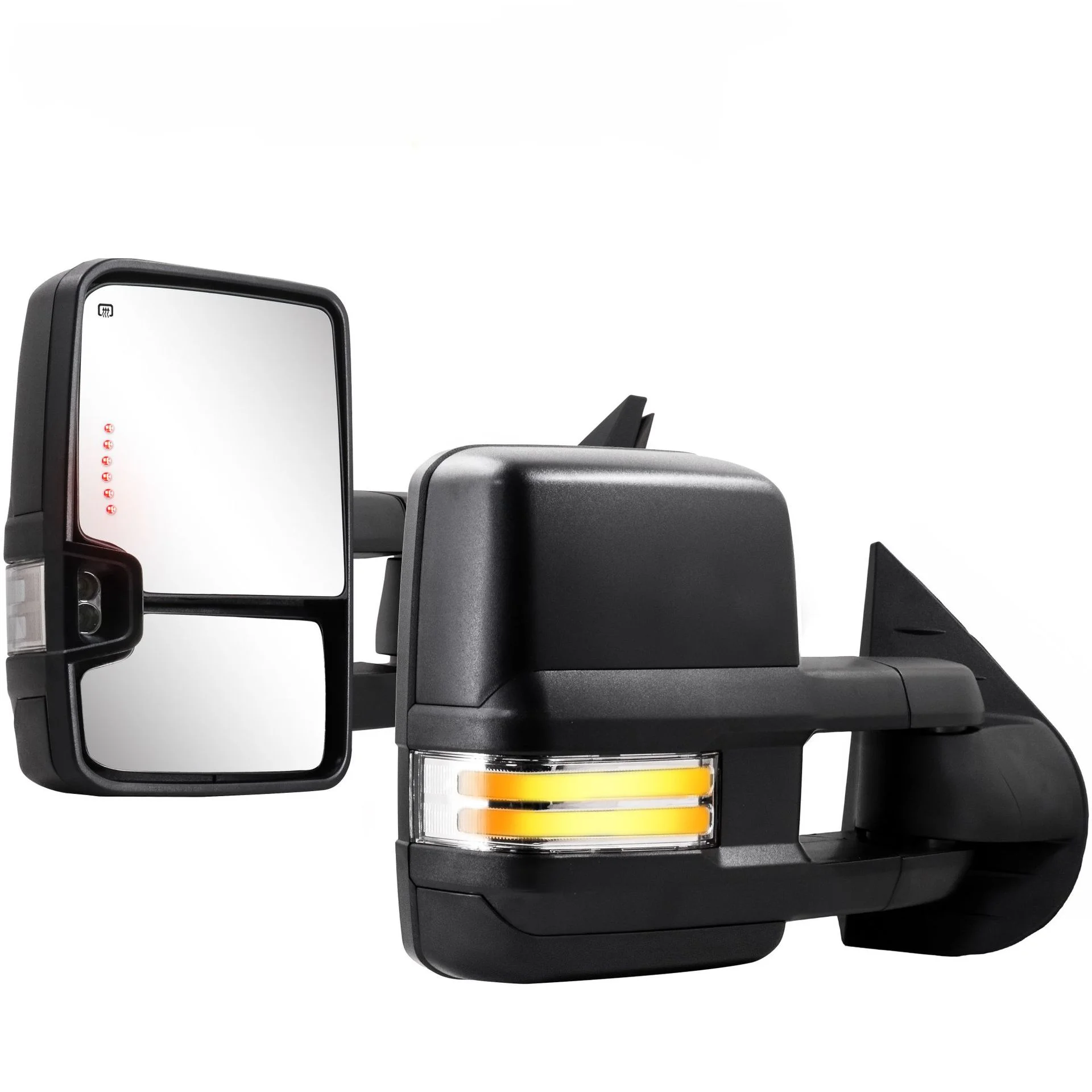 

For Chevrolet GMC 2007-2014 Dual State Flowing Driving Turn Signal Rearview Mirror Pickup Tow Reversing Mirror 7255-07-EASH-1