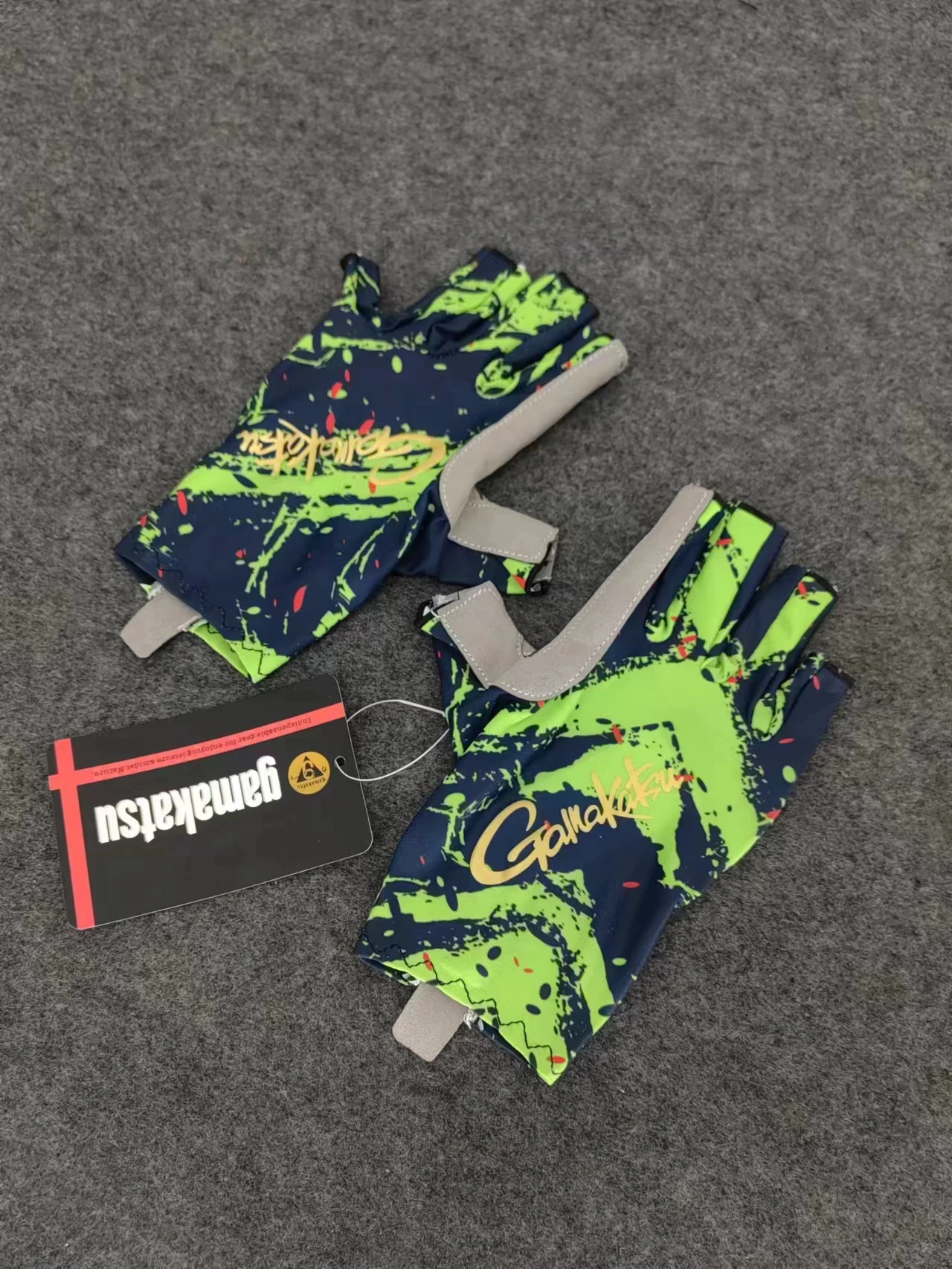 Перчатки для рыбалки Gamakatsu тонкие быстросохнущие Нескользящие износостойкие