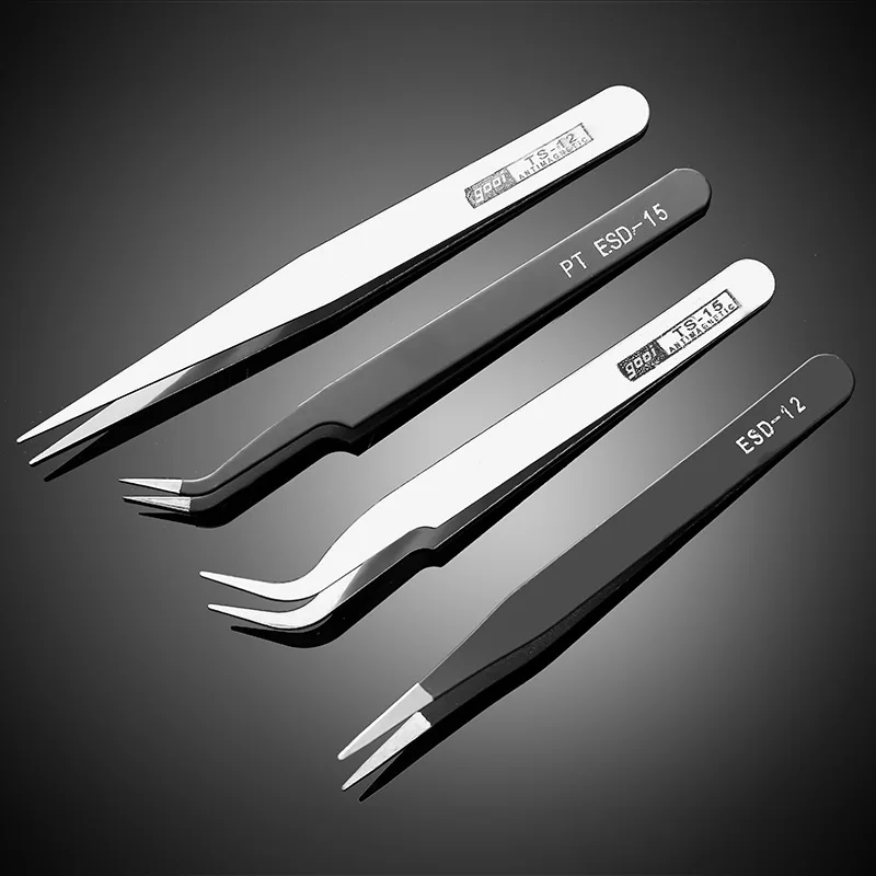 1Pcs Anti-static Precision Tweezers Maintenance Tools For DI
