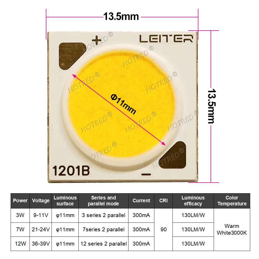 

HotRed 1313COB A90 LED светильники 3-12 Вт