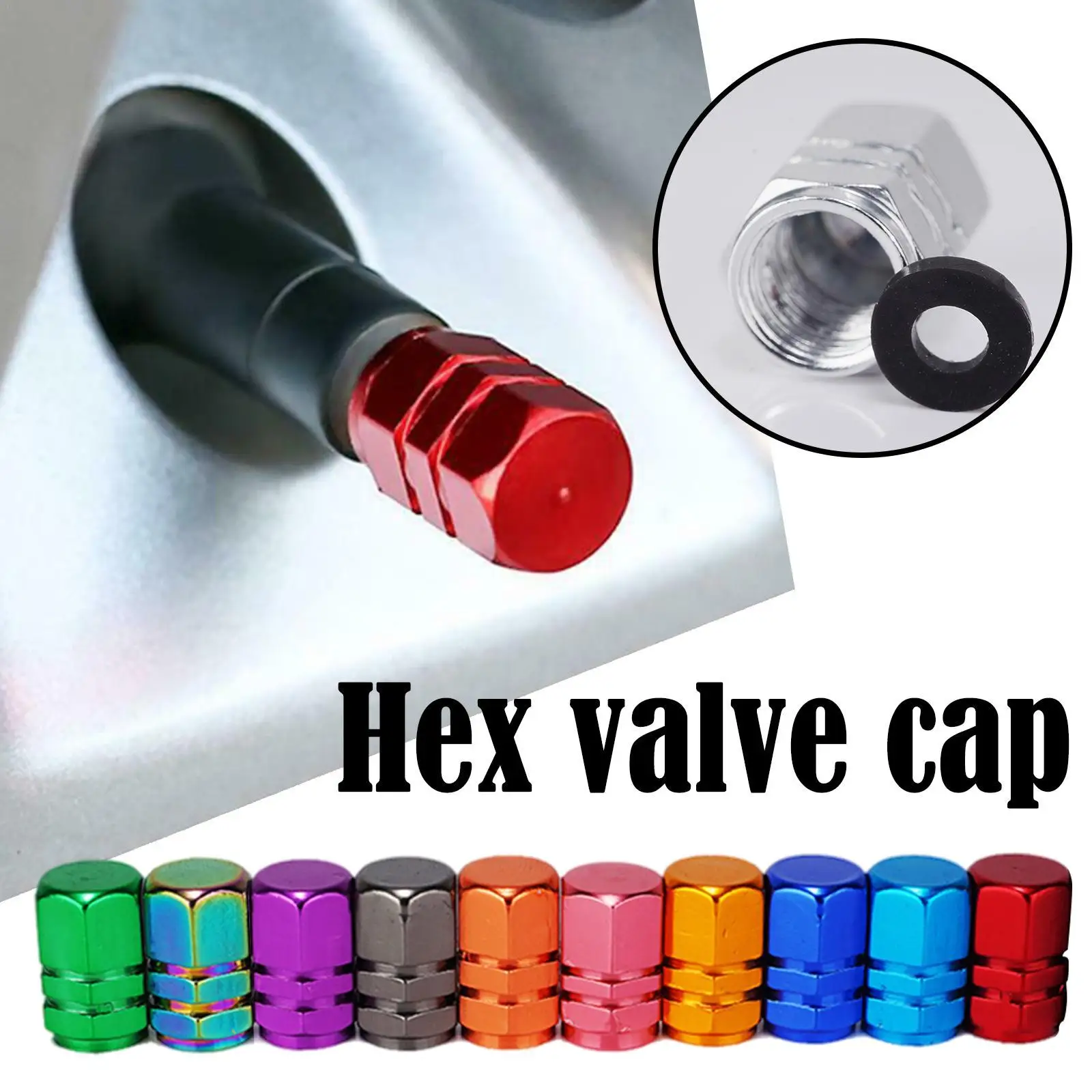 

4pcs Hexagonal Custom Valve Caps