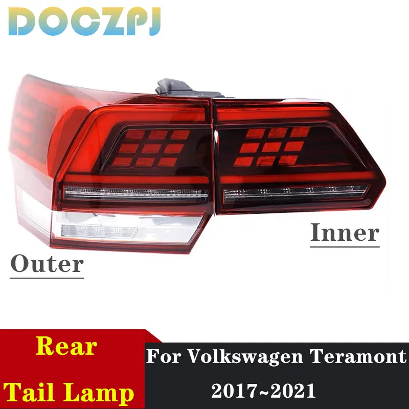 

Автомобильный задний бампер, тормоз, внутренняя внешняя задняя фара для Volkswagen/VW Teramont 2017 2018 2019 2020 2021, стоп-сигнал