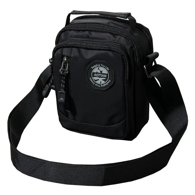 Men's Shoulder Bag Multi-Functional Multi-Layer Zipper Waterproof Crossbody Handbag Large Capacity Travel Leisure Bag