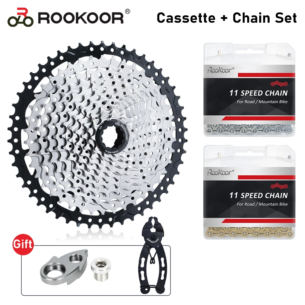 

Rookoor Mountain Bike Parts 11 Speed Velocidade MTB Cassette SL Chain Set Bicycle Parts Freewheel Sprocket 50T For Shimano/SRAM