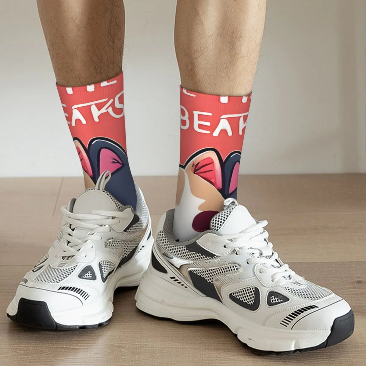Ретро Purrfect Teamwork Adorable Cat Duo Artwork Мужские компрессионные носки унисекс Harajuku