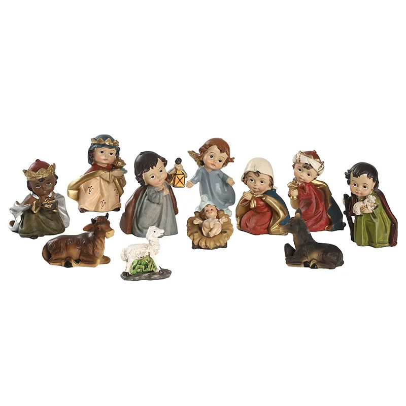 

11 Pcs Christmas Nativity Figurines Set,Christmas Frankincense & Myrrh Decor Perfect for Celebrating & Remembering Meaning Decor