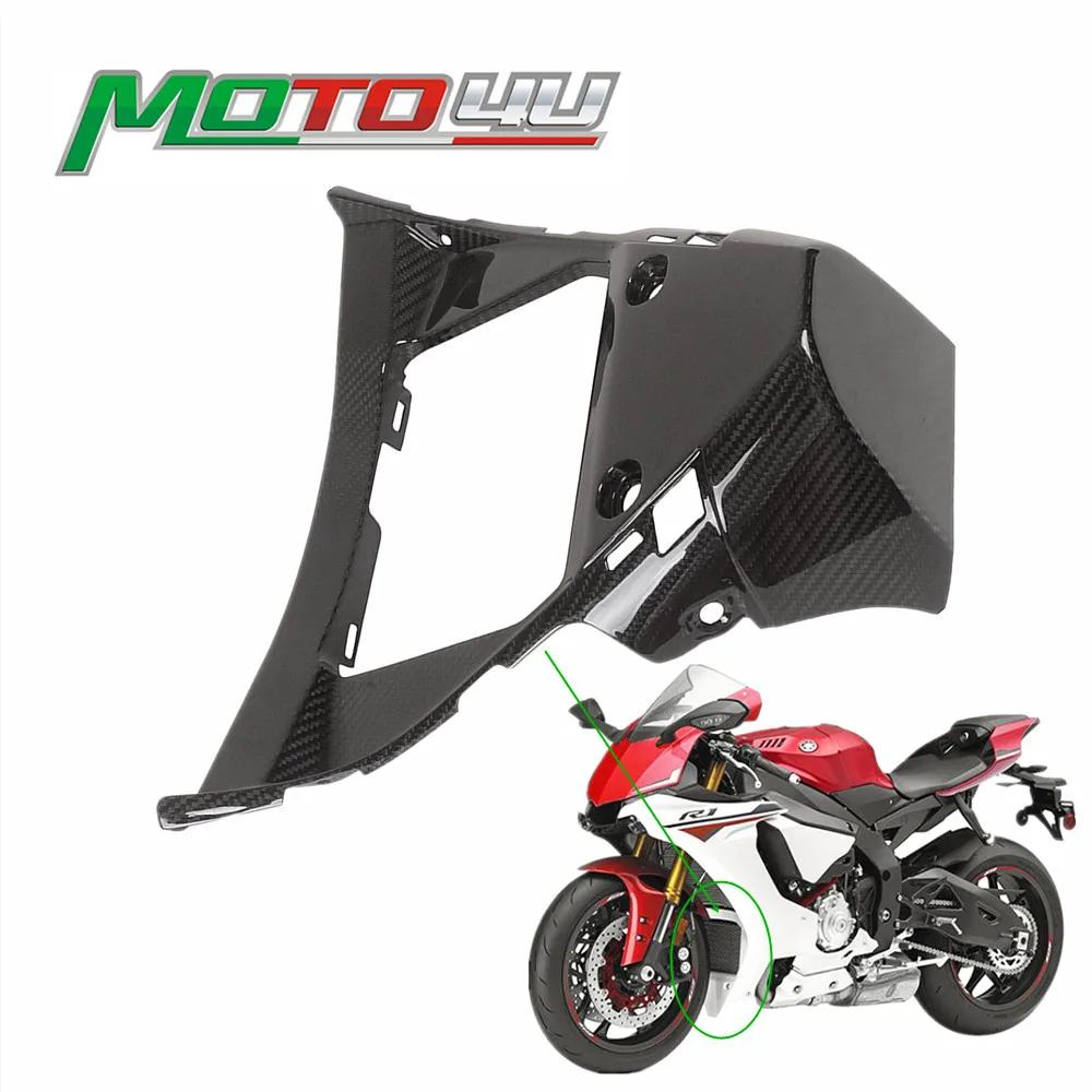 Радиатор из углеродного волокна для Yamaha YZF-R1 R1 2015 2016 2017 2018 100% передняя V-панель