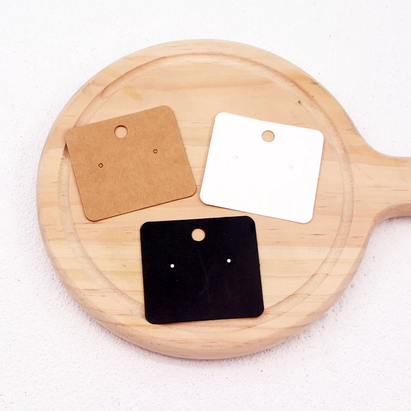 

50 шт./партия, серьги-гвоздики из крафтовой бумаги