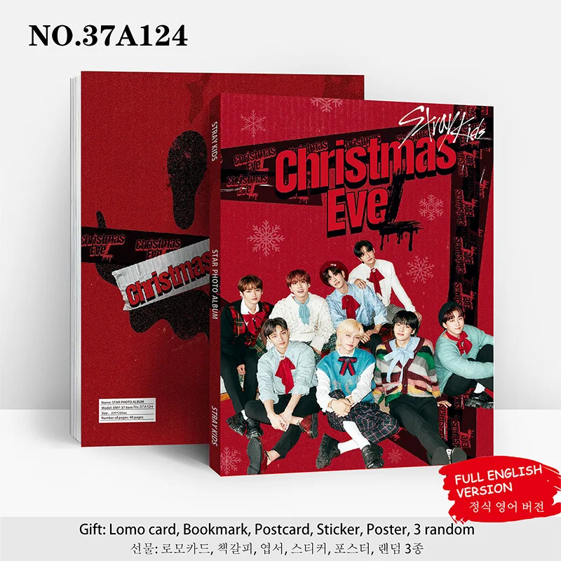 

Stray kids Christmas Evel Photo Album 80 pages Kpop Straykids Collection Lomo Cards Bookmark Stickers Gift