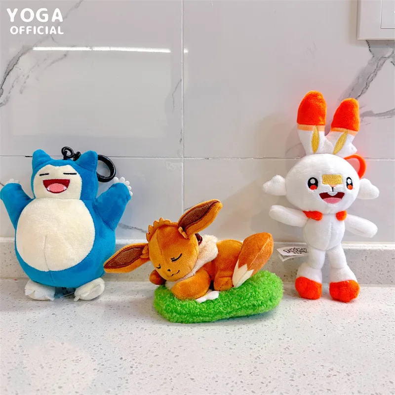 

Pokemon Cartoon Plush Stuffed Doll Creative Keychain Japanese Anime Periphery Backpack Pendant Birthday Gift for Boys and Girls