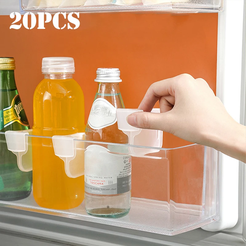 

10/20Pcs Extendable Refrigerator Partition Fridge Food Storage Rack Drugs Cosmetics Separating Shelves Divider Kitchen Gadgets