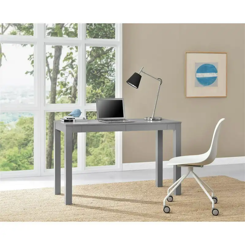 

Parsons Computer Desk with 2 Drawers, Gray