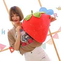 lovely strawberry fruit stuffed toy cotton pillow child toy sleeping pillow plush toy birthday present for kids girls baby toy