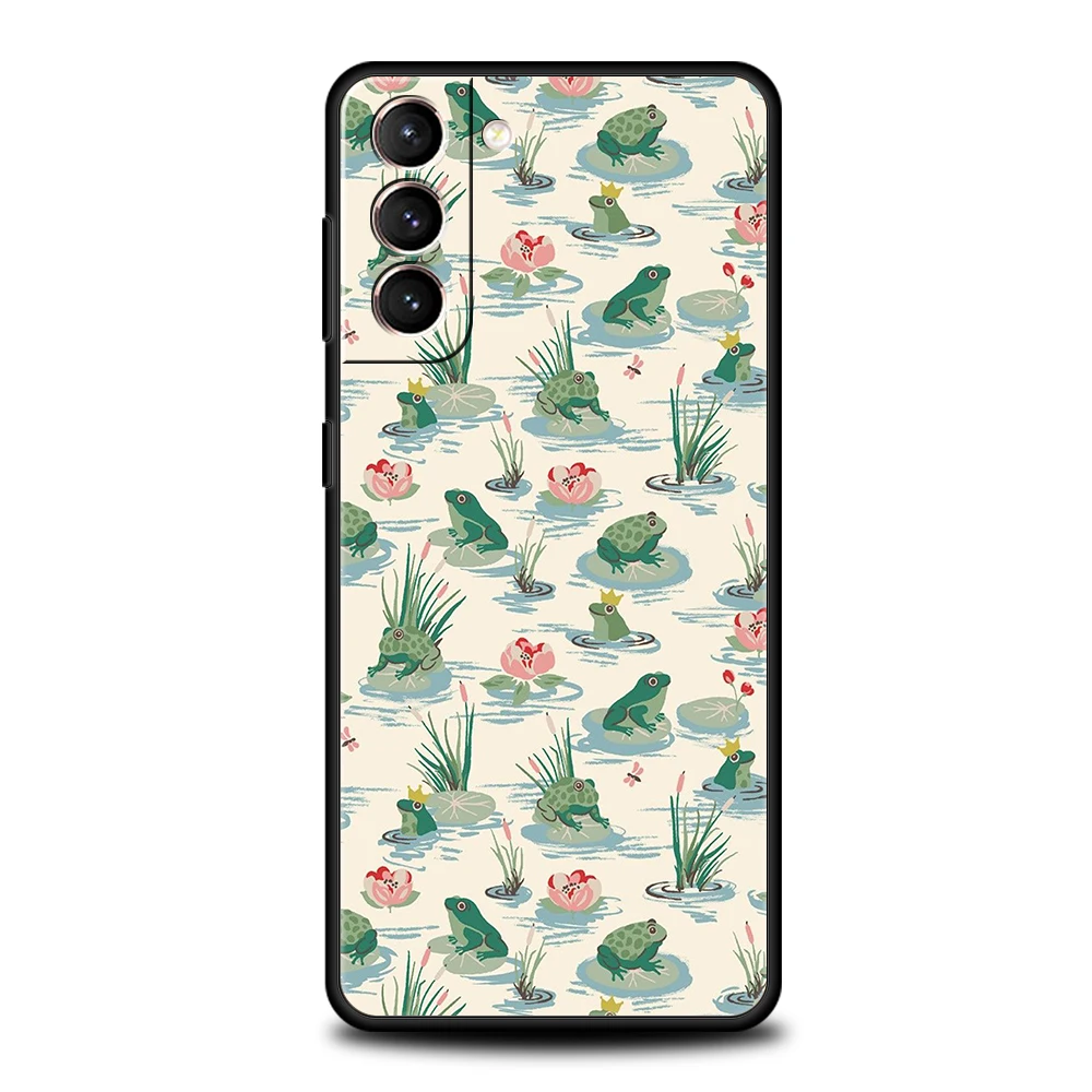 Фото Чехол для телефона Samsung Galaxy S25 Edge S24 S23 S22 S20 S21 FE Ultra S10 S10E Plus 5G, мягкий TPU, с реалистичным принтом лягушки №5