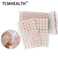 tcmhealth 60patches gold plated 800 gauss magnetic beads pellets ear bean acupoint acupressure relax massage