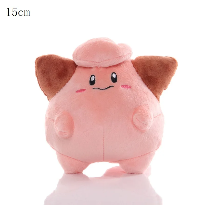 Pink Pokémon Cleffa Clefairy Pikachu Igglybuff Squirtle Plush Toys 20cm Cute Wigglytuff Chansey Blissey Vulpix Doll Xmas Gifts