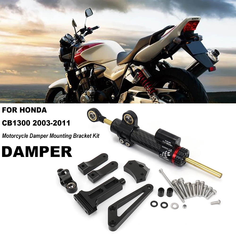 

For HONDA CB 1300 cb1300 CB1300 2003-2011 Steer Support New Motorcycle Adjustable Steering Stabilize Damper Bracket Mount kit