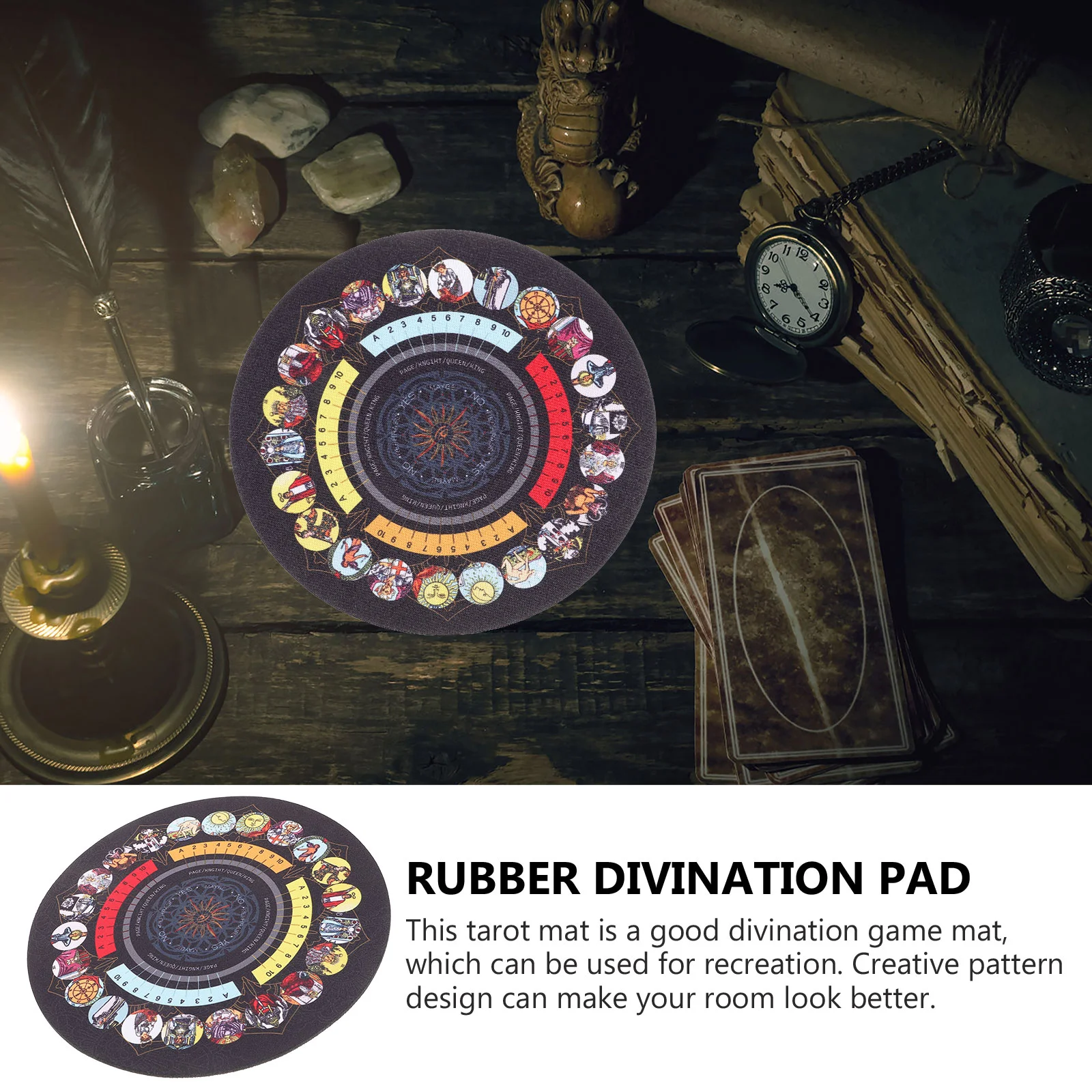Резиновый коврик Таро Карты для гадания Скатерть Украшение Декоративный Доска