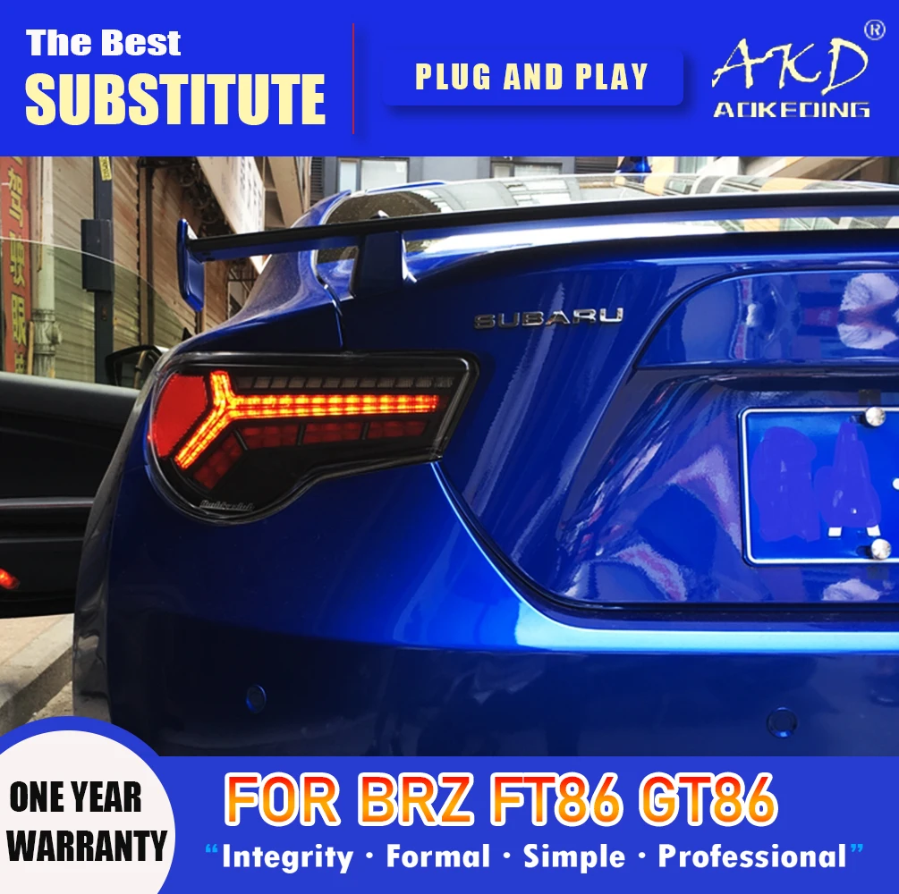 Задний фонарь AKD для Toyota GT86 Светодиодный задний 2013-2019 Subaru BRZ FT86 противотуманный