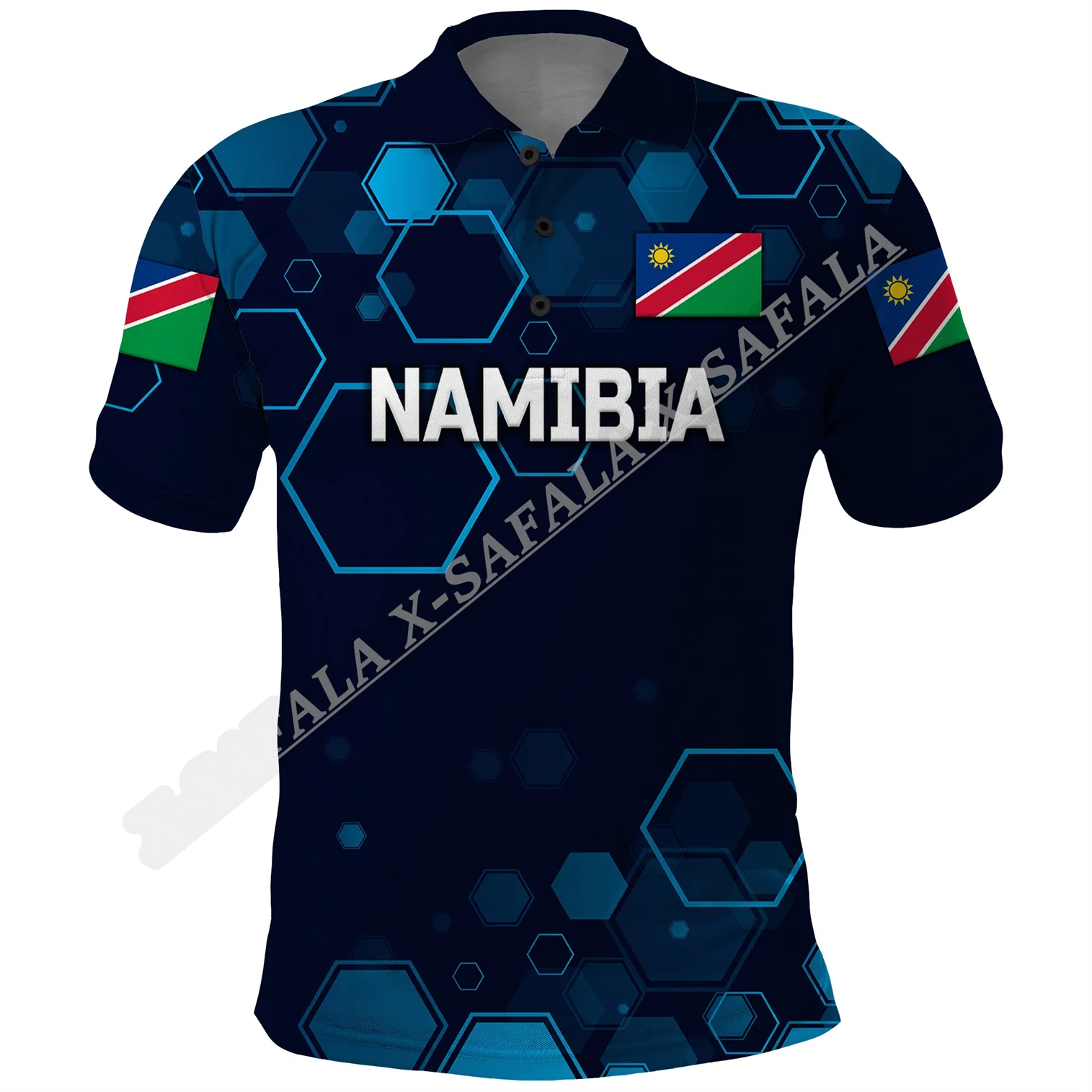 

Namibia Rugby 2023 Africa Hot Wolrd 3D Print High Quality Men Adult Polo Shirt Collar Short Sleeve Top Tee