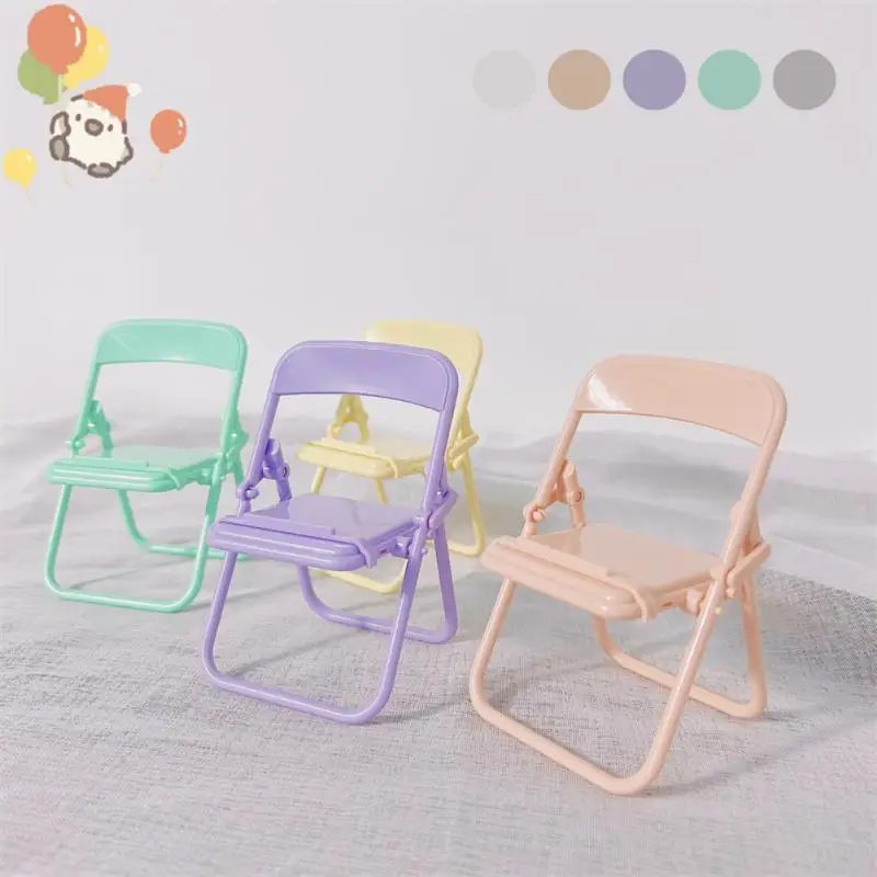 

Adjustable Phone Holder Stand Cute Chair Portable Bracket Stand Foldable Shrink Holders Tablets Support Mobile Phone Accessories