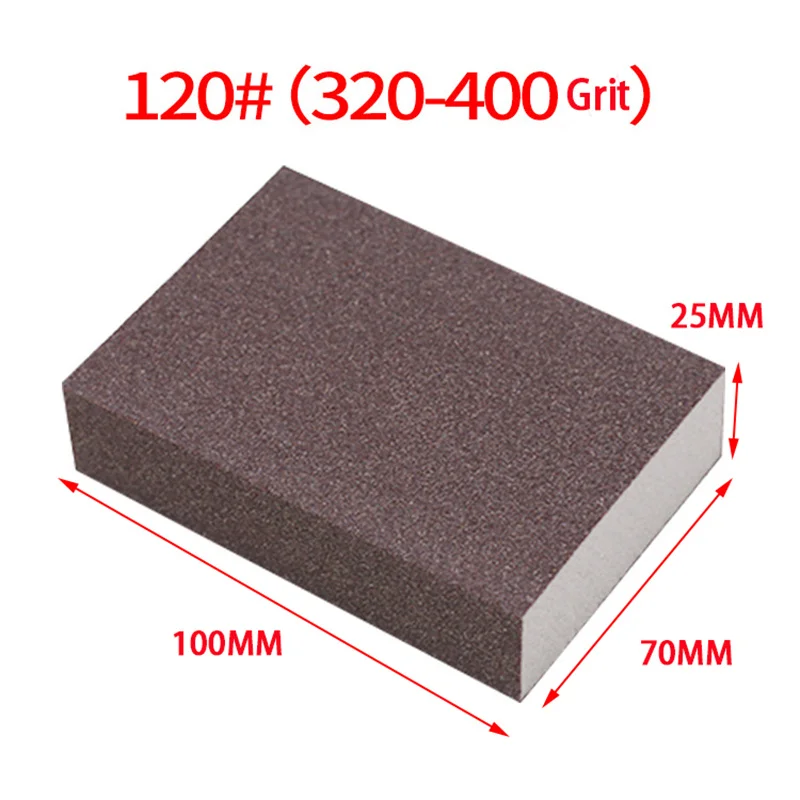 

120# Emery Sponge Sand Block 4 Emery Aroud Woodworking Furniture Polishing Metal Derusting Jade 320-400Grit Sanding Sandpaper