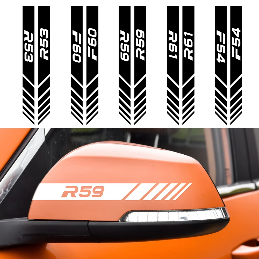 

2pcs Car Side Rearview Mirror Decoration Sticker Body Decal For MINI Cooper R50 R52 R53 R55 R56 R57 R58 R59 R60 R61 F54 F55 F56