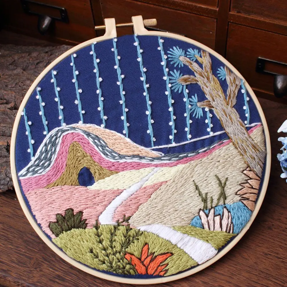 Набор для вышивки цветочным рисунком растений семейная печать начинающих набор