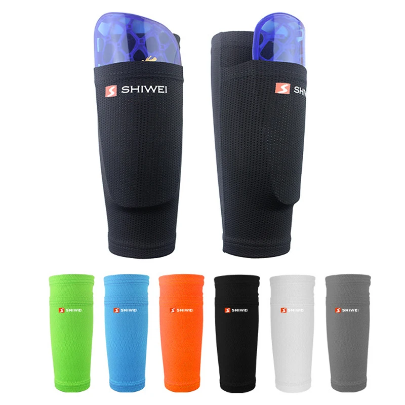 

Shin Guards Soccer Football Canilleras Support Sock Nylon Leg Sleeves Shin Protector with Pocket Soccer Gear щитки футбольные