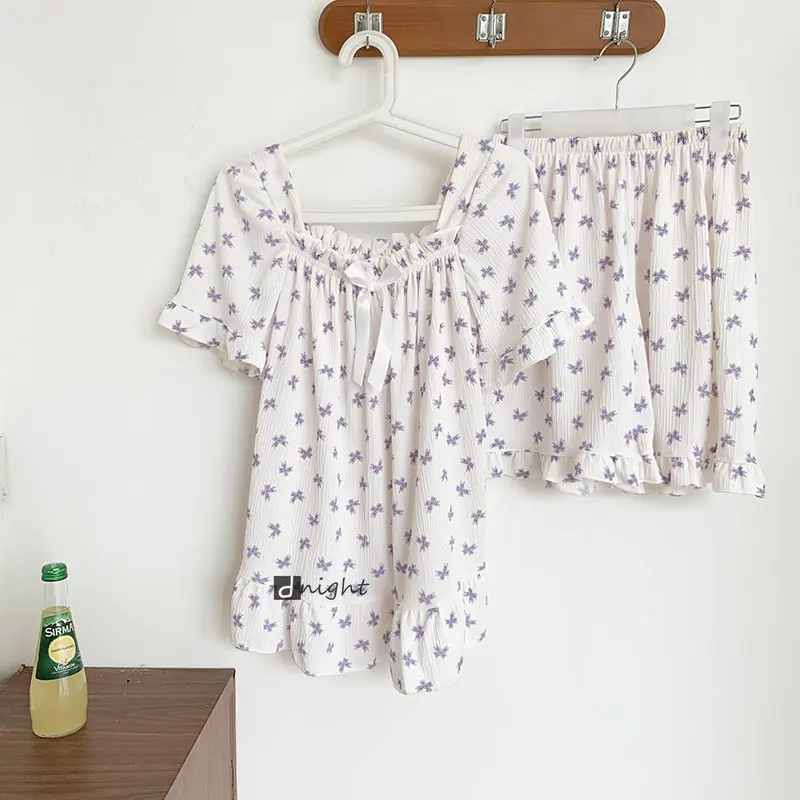 Japanese Summer Women Pajama Set Short Sleeve Pajamas Plus Size Nightwear 6XL Pyjamas Home Clothing Sleepwear Lounge Pijama