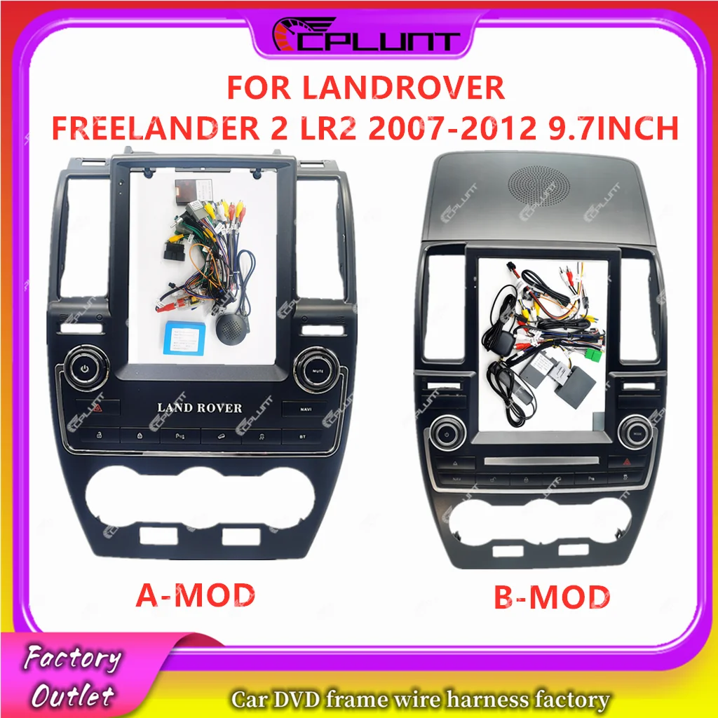 

Tesla Screen 9.7 Inch Car DVD Frame Fascia Adapter For LANDROVER FREELANDER2 LR2 Android Radio Dash Fitting Panel Kit