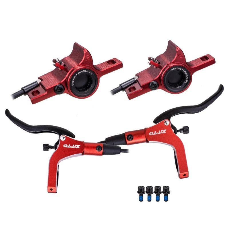 

2022 New Hydraulic Disc Brakes Mountain Bike Sets MTB Front & Rear Set , Mechanic Tool-Free Pad Adjuster for Road Bike, MTB