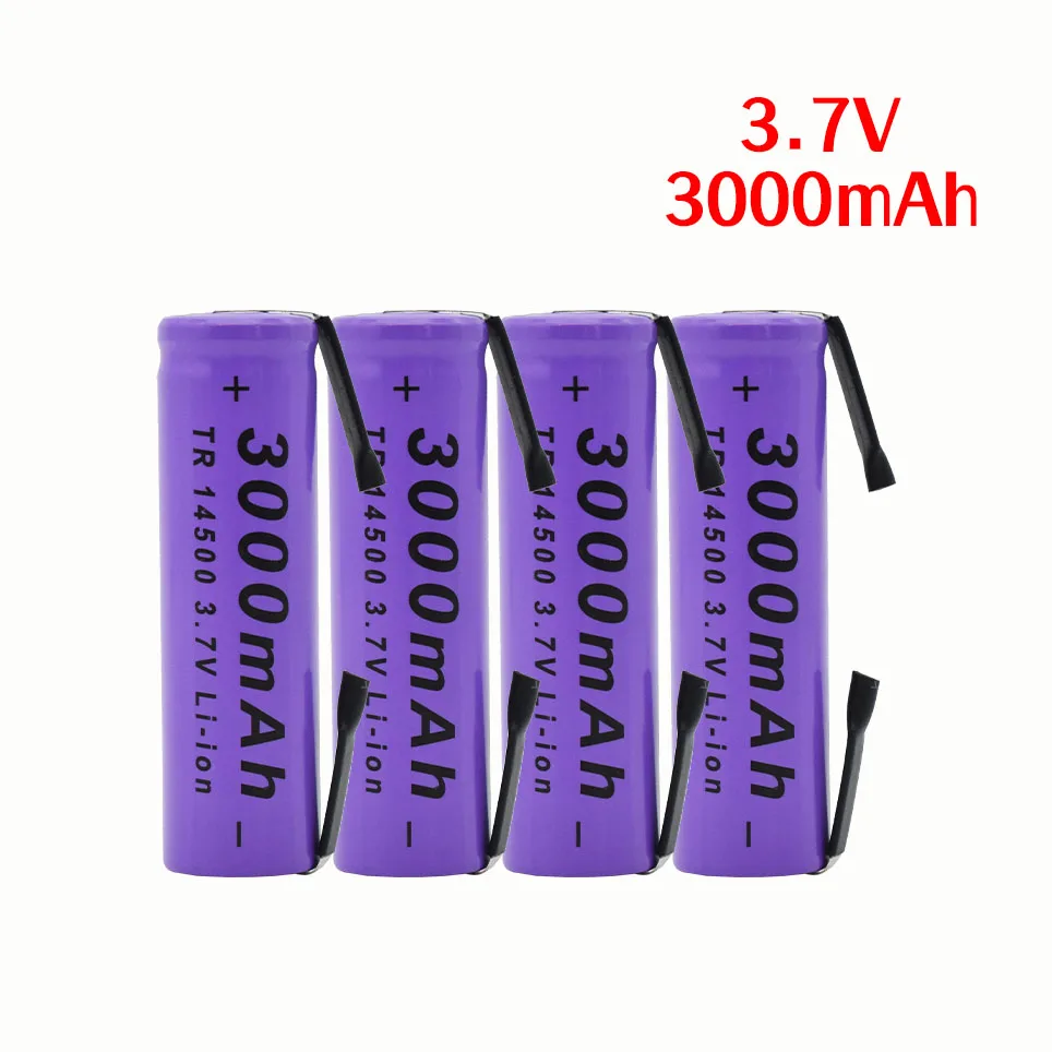 

14500 Lithium Battery 3.7V 2700mAh Rechargeable Batteries Welding Nickel Sheet bateria For Torch LED Flashlight Toy