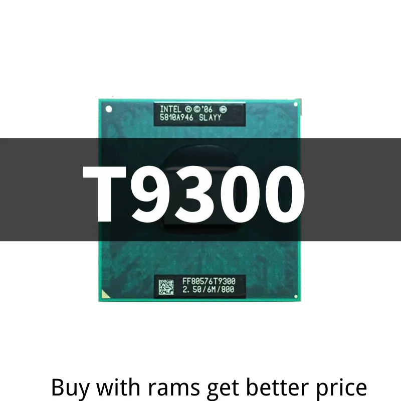 

Core 2 Duo T9300 SLAQG SLAYY 2.5 GHz Dual-Core Dual-Thread CPU Processor 6M 35W Socket P