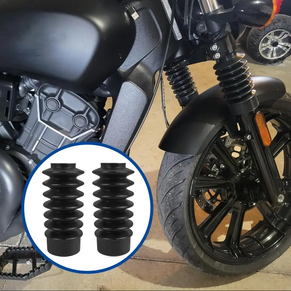 Фото 39 мм для Harley Dyna FXD Sportster XL883 XL1200, аксессуары для мотоциклов, резиновые передние длинные ботинки с вилкой, чехлы Gators, защита №2
