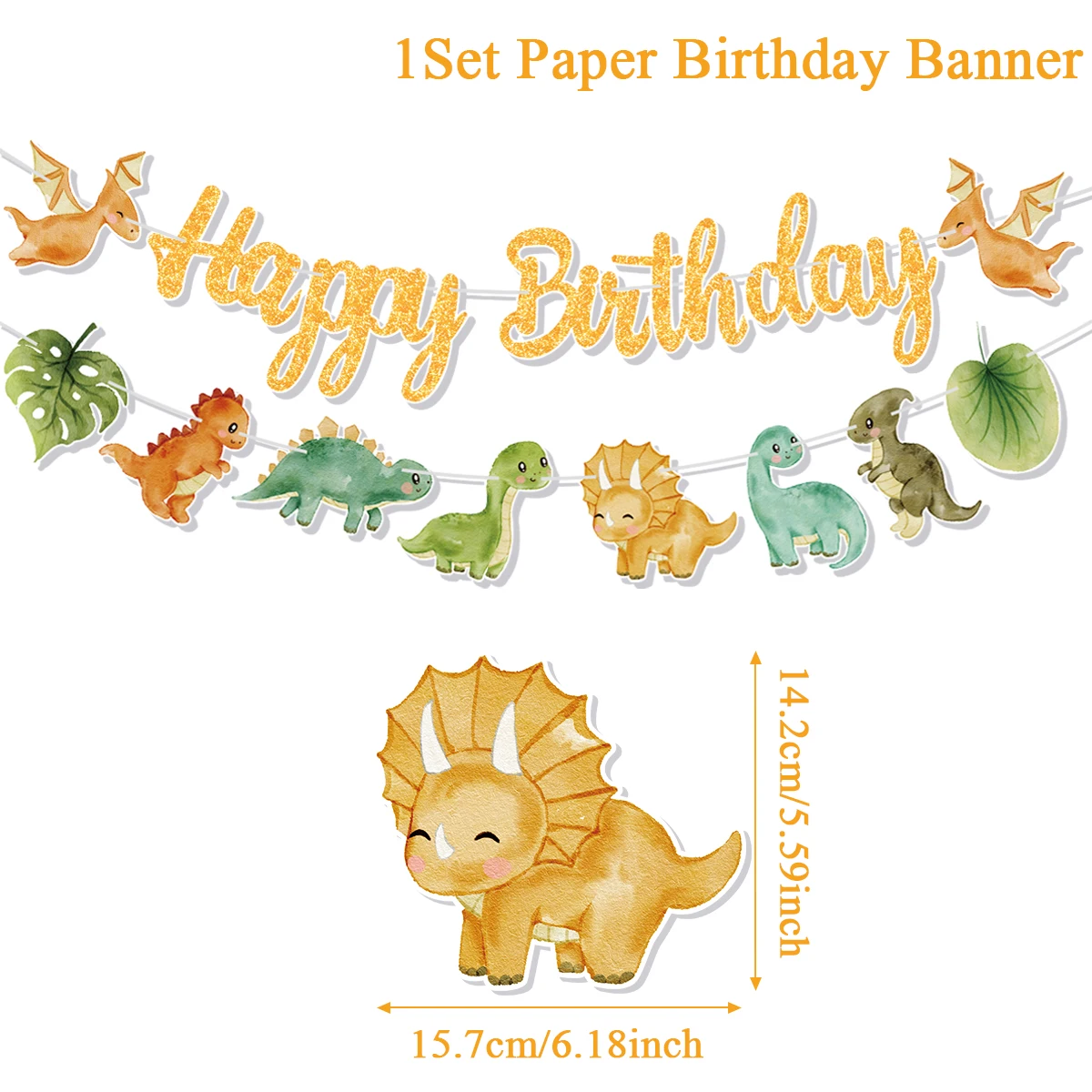 

Гирлянда с динозавром для дня рождения