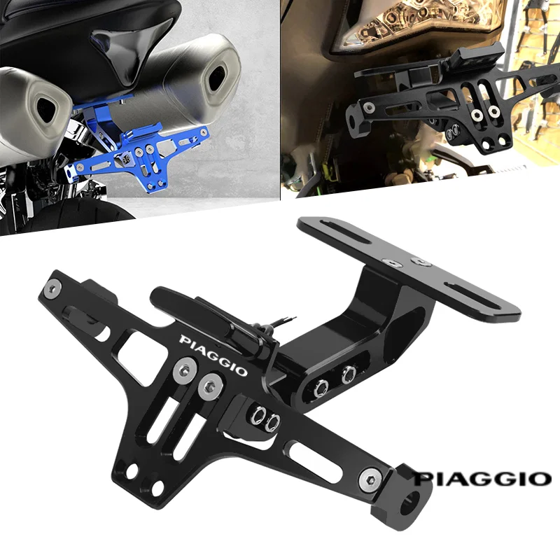

For Piaggio BQY BYQ FLY Liberty Medley 150 ZIP50 125 ww150 Beverly 300 Motorcycle Adjustable Rear Tail Tidy License Plate Holder