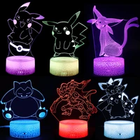 japanese popular anime game action figures 3d night light led 7 colors change cartoon decoration night lamp toys children gift