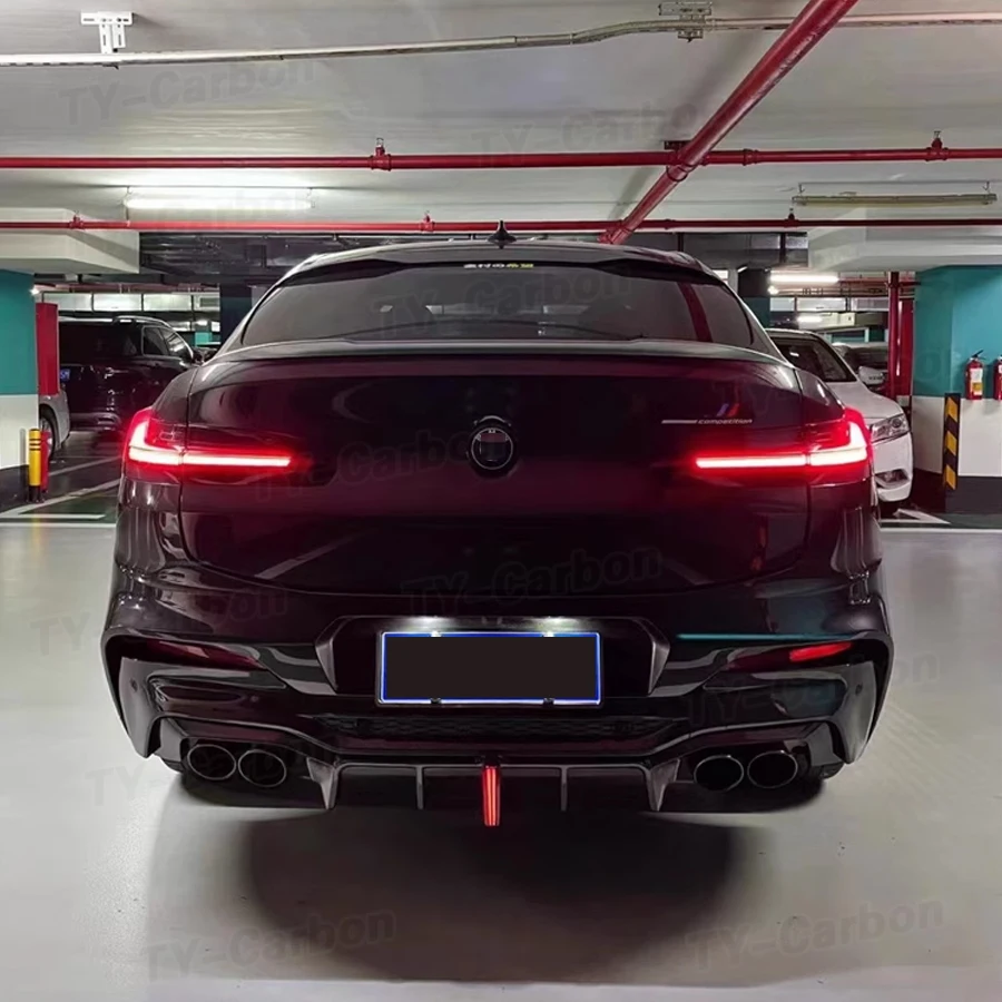 Диффузор для заднего бампера из углеродного волокна BMW F98 X4M 2019 + диффузор с