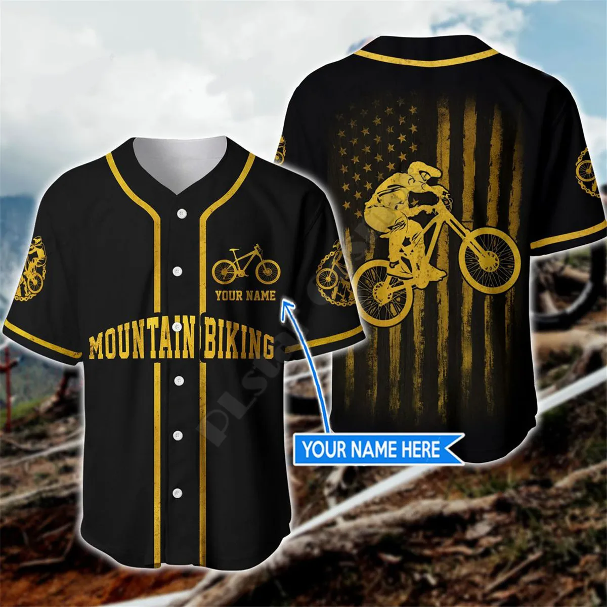 

Mountain Biking Custom Name Baseball Shirt Baseball Jersey Shirts 3D Printed Men's Shirt hip hop Tops