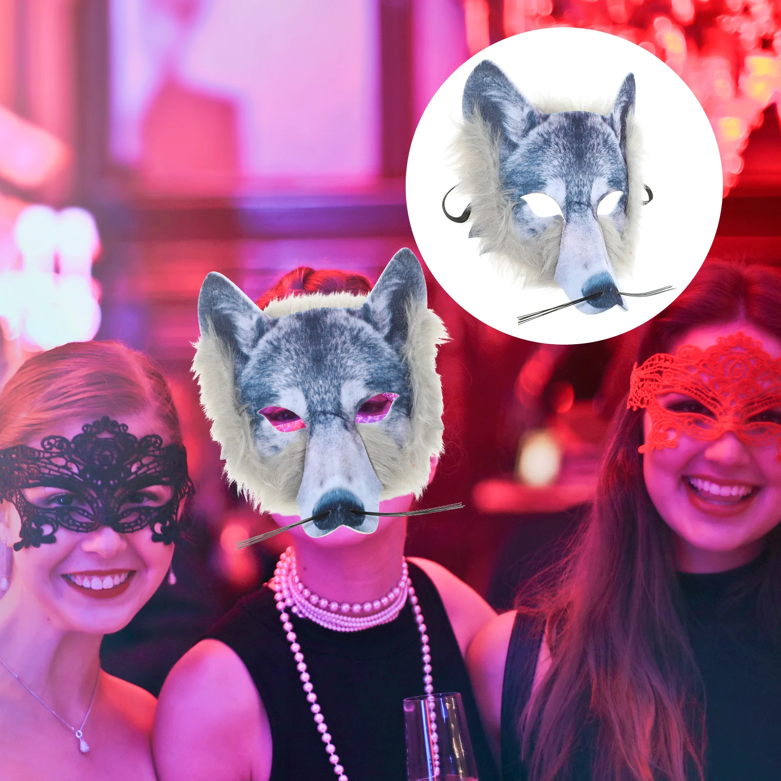

Creative Halloween Mask Scary Wolf Mask Cosplay Prop Halloween Party Supply