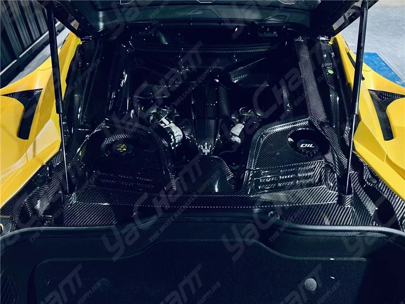 Тюнинг автомобиля сухое углеродное волокно OEM стиль MC20 крышка двигателя и Панель