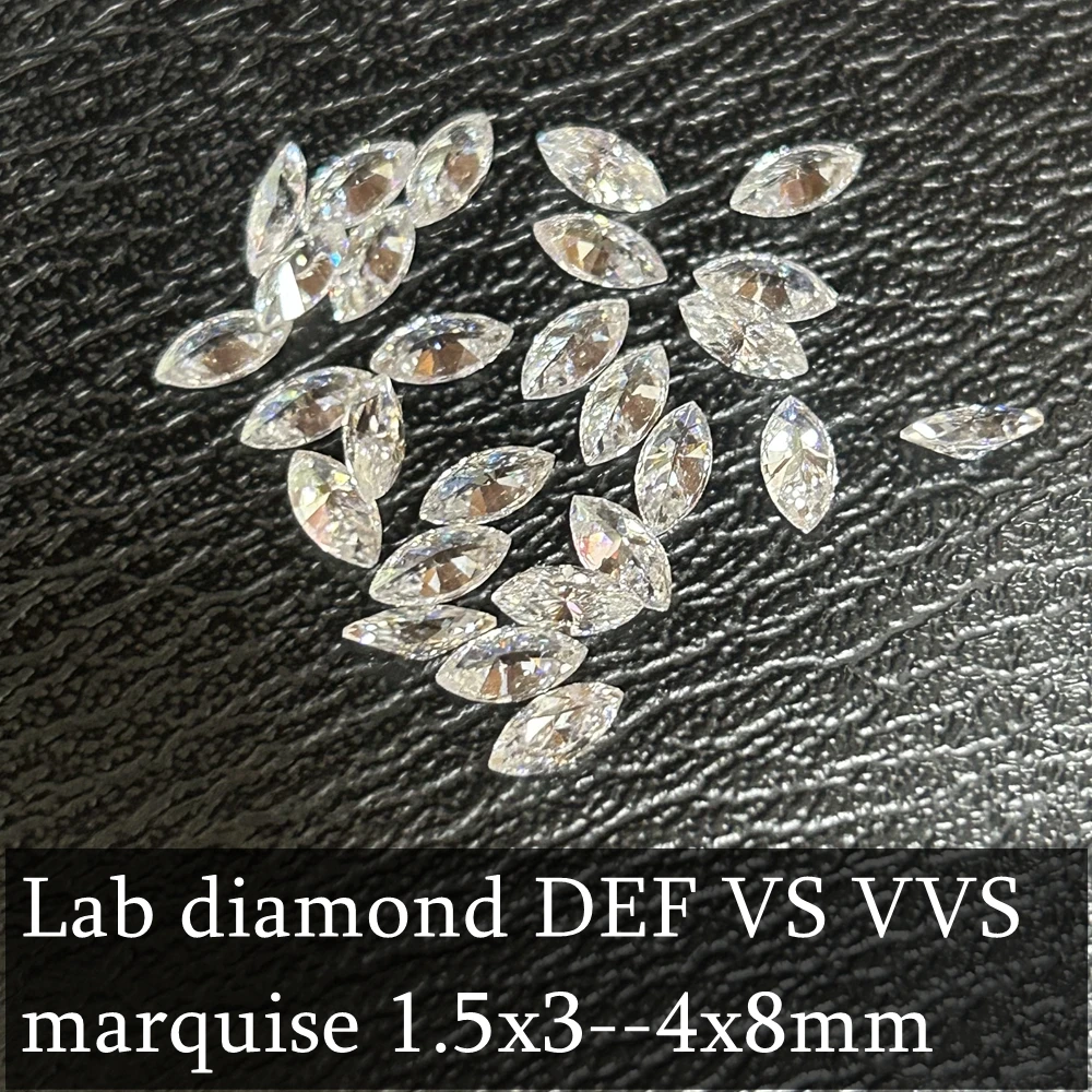 Meisidan 1 карат пакетик DEF VS Форма маркизы от 5x3 мм до 4x8 HPHT Lab Created Loose Diamond
