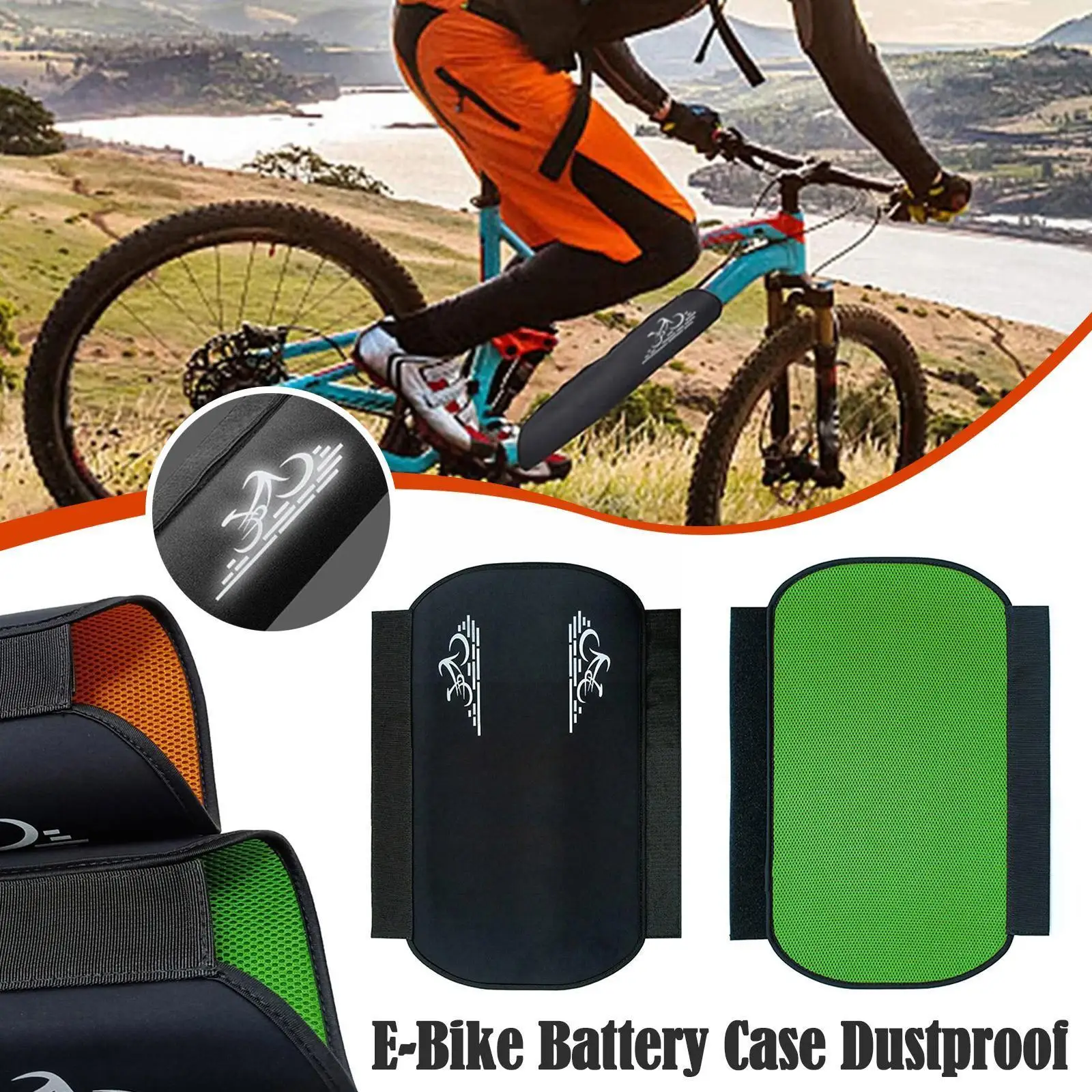 

E-bike Battery Dustproof Electric Bicycle Frame Heat Bike Protective Cover Dustproof Dissipation Accessories N1b9